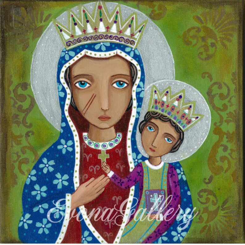 Black Madonna Mixed Media Wall Decore by Evona image 0