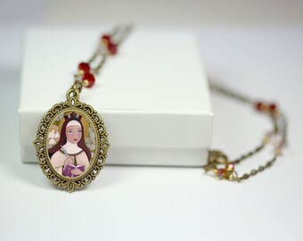 Jewelry Handmade Art Pendent Necklace " Saint Teresa of Jesus, Teresa of Ávila"