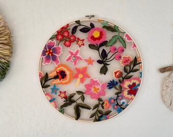 Tropical Decor, Wall Hanging, Floral Decor