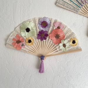 Hand Fan, Flower Girl, Non-foldable