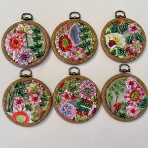 Boho Decor, Beaded Flowers, Floral Decor