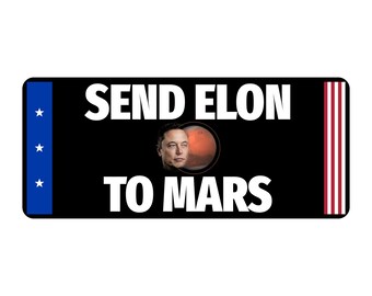 Send Elon To Mars Bumper Sticker Political Vinyl Decal
