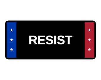 RESIST Bumper Sticker | Political Vinyl Decal Stars and Stripes | Protest Sticker
