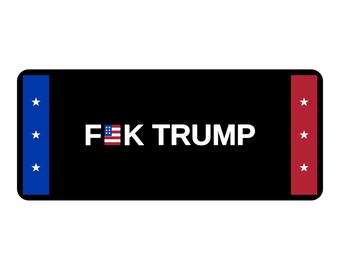 FCK Trump Bumper Sticker | Flag Letter Political Vinyl Decal | Protest Sticker