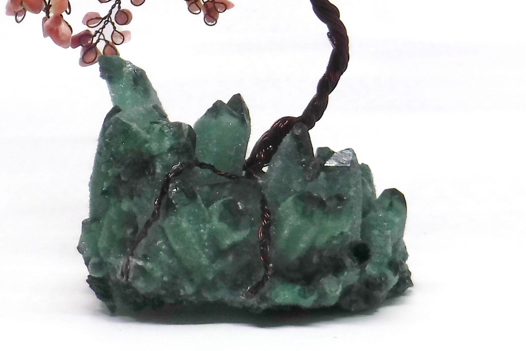 Cherry Blossom gemtree on a QUARTZ crystal base Etsy