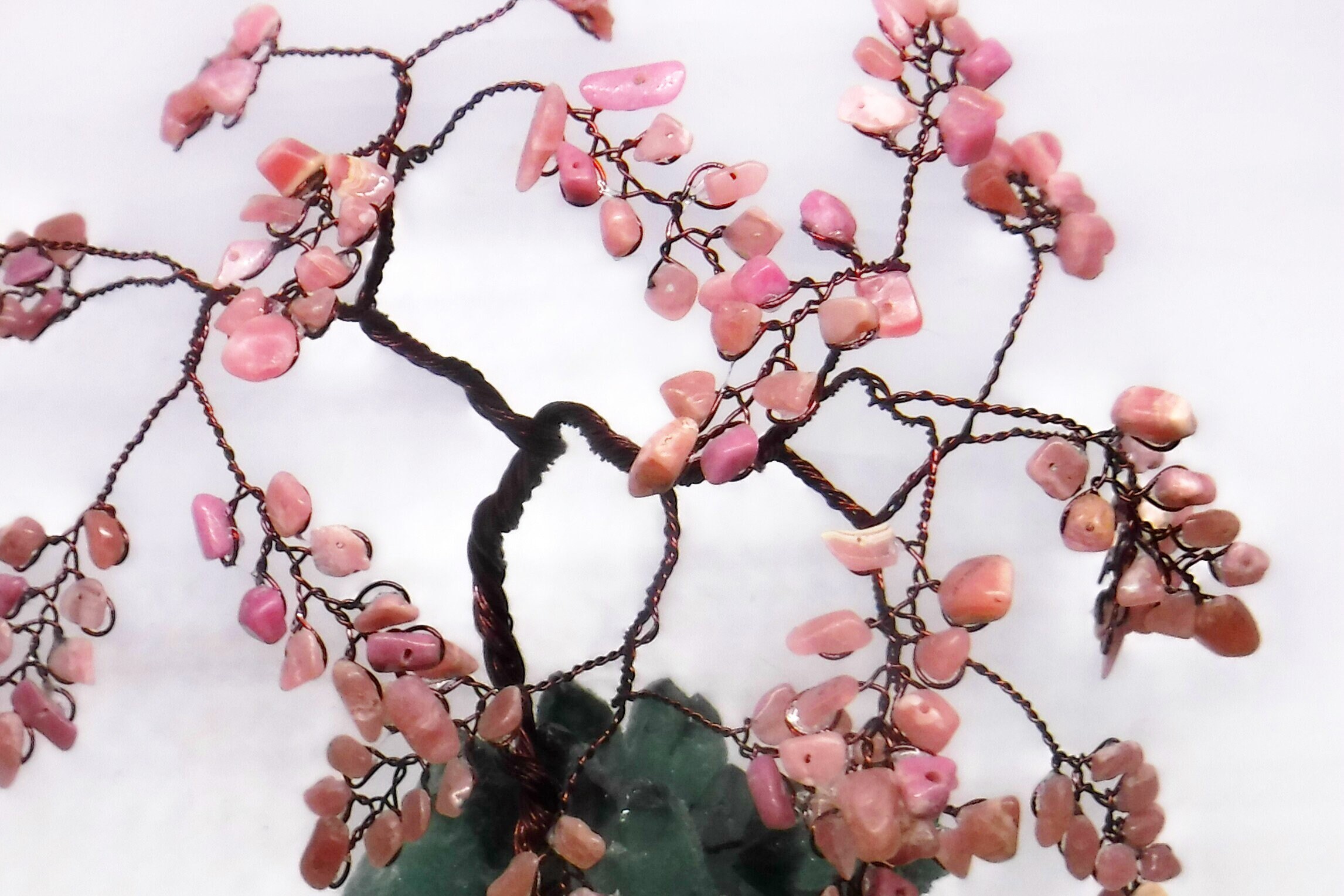 Cherry Blossom gemtree on a QUARTZ crystal base Etsy