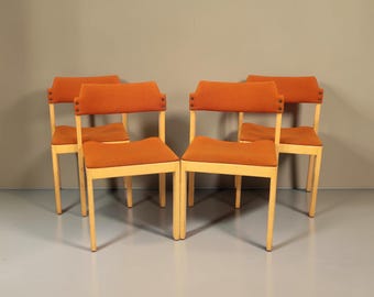 4x Mid Century Esszimmerstühle Vintage 60er Jahre Retro Stühle Design 1/2