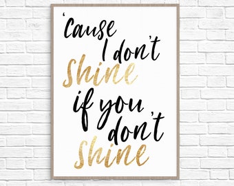 The Killers 'Read My Mind' I don't shine if you don't shine digital instant print
