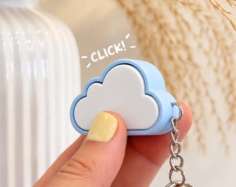 Llavero con forma de nube | Juguete antiestrés con pulsador de teclado | Mini juguete antiestrés