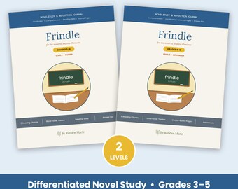 Étude du roman Frindle, niveaux différenciés 3 à 5, unité de lecture pour l'enseignement à domicile (PDF)