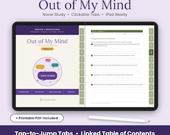 Étude du roman « Out of My Mind », niveaux 6 à 8 : compréhension, vocabulaire, corrigé (téléchargement numérique)