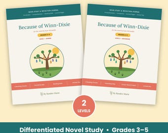 Différenciation des thèmes grâce à l'étude du roman Winn-Dixie, niveaux 3 à 5, unité de lecture pour l'enseignement à domicile (téléchargement numérique)