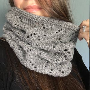 KNITTING PATTERN The MIRIAM // Classic Lace Cowl // Includes Written Pattern & Chart // Level: Easy image 4