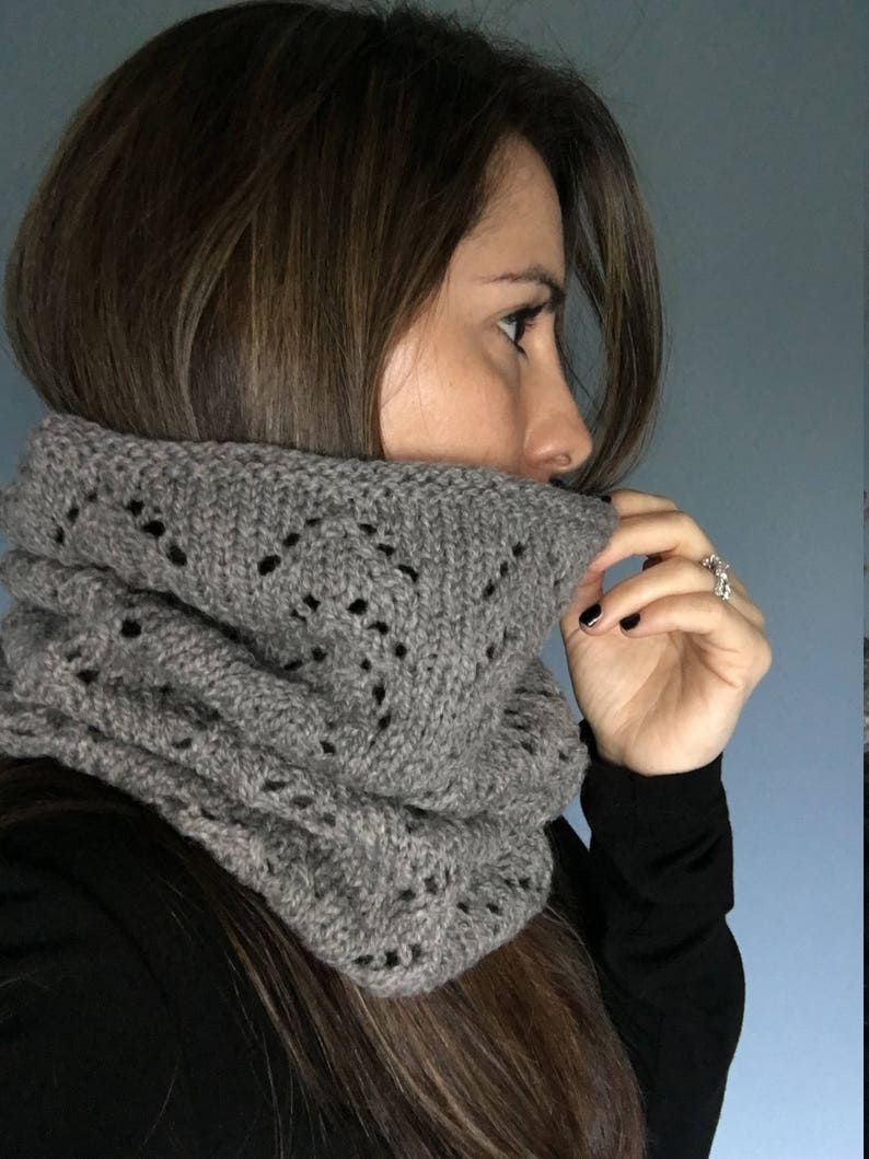 KNITTING PATTERN The MIRIAM // Classic Lace Cowl // Includes Written Pattern & Chart // Level: Easy image 5