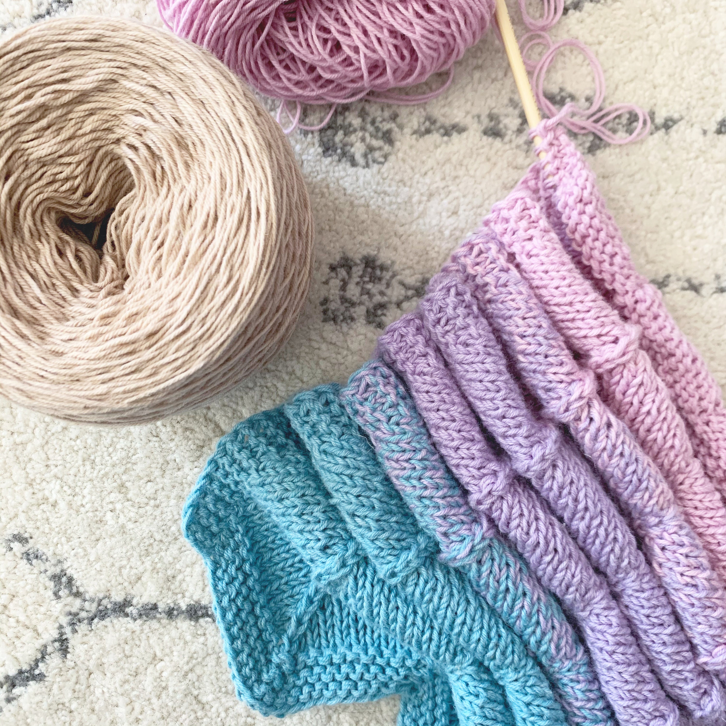 KNITTING PATTERN Spring Waves Shawl // Oversized Chevron // Written