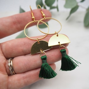 Tassel hoop earrings image 1