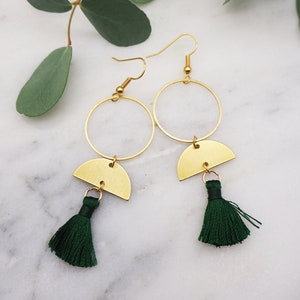 Tassel hoop earrings image 2