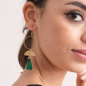 Tassel hoop earrings image 4