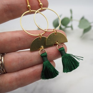 Tassel hoop earrings image 3