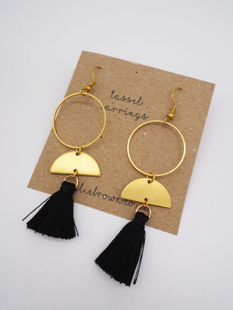 Tassel hoop earrings image 7