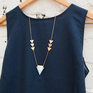 Geometric long triangle necklace laser cut triangle necklace image 10