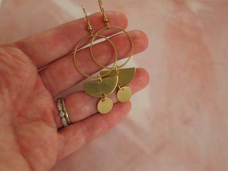 *SALE* Brass GeoHex Earring