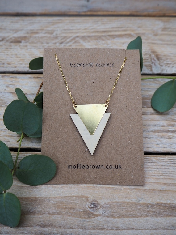 Geometric shop triangle necklace