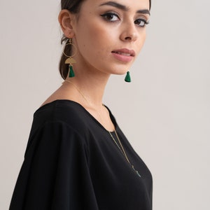 Tassel hoop earrings image 6