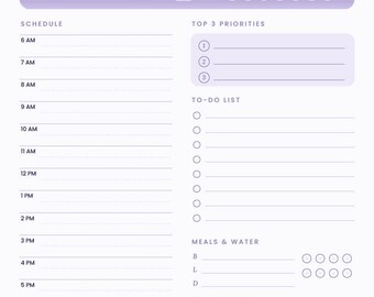 Cloud Daily Planner-utskrifter