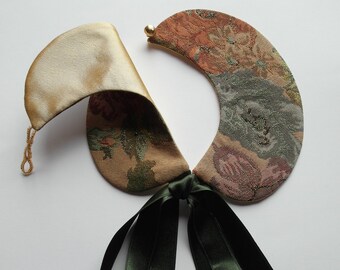 Handmade Peter Pan style collar in autumn colours.