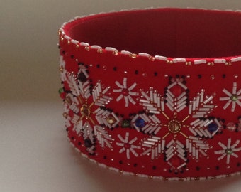 Handmade ethnographic crown with Latvian writings