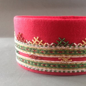 Handmade ethnographic crown with Latvian writings