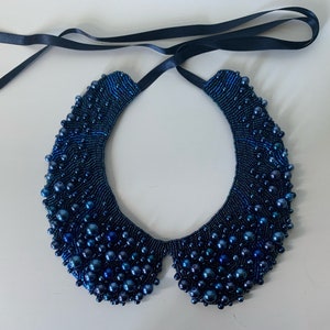 Handmade pearl collar, necklace in vintage, Peter Pan style Active