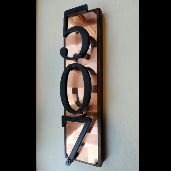 Copper address sign / Free shipping / Address plaque / House numbers plaque / housewarming gift / house sign / lucky copper / modern address