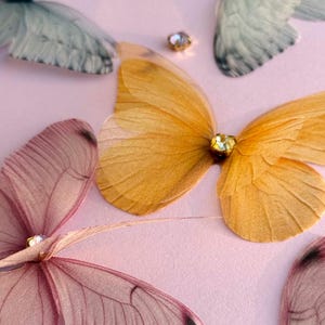 Silk Butterfly Tutorial PDF - Step by Step Guide to Making Hair Accessories with Silk Butterflies - Printable Template Included image 1