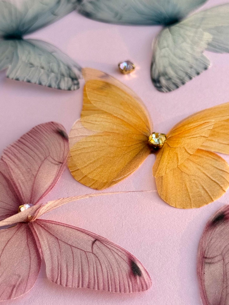 Silk Butterfly Tutorial PDF - Step by Step Guide to Making Hair Accessories with Silk Butterflies - Printable Template Included image 1