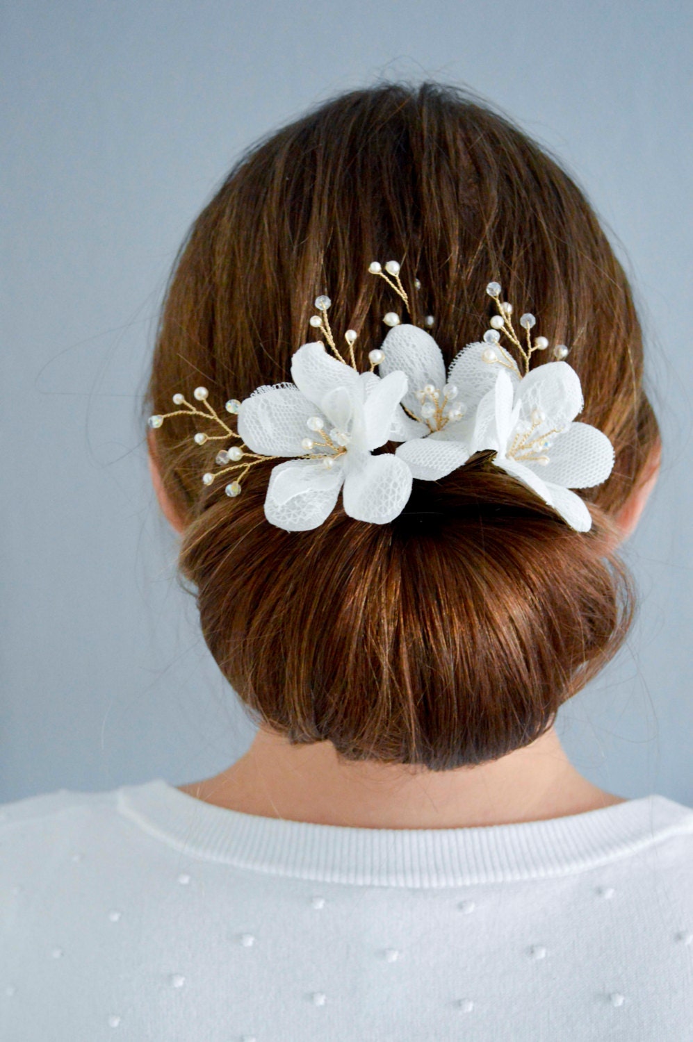 Floral Hair Pins Wedding Hair Jewelry