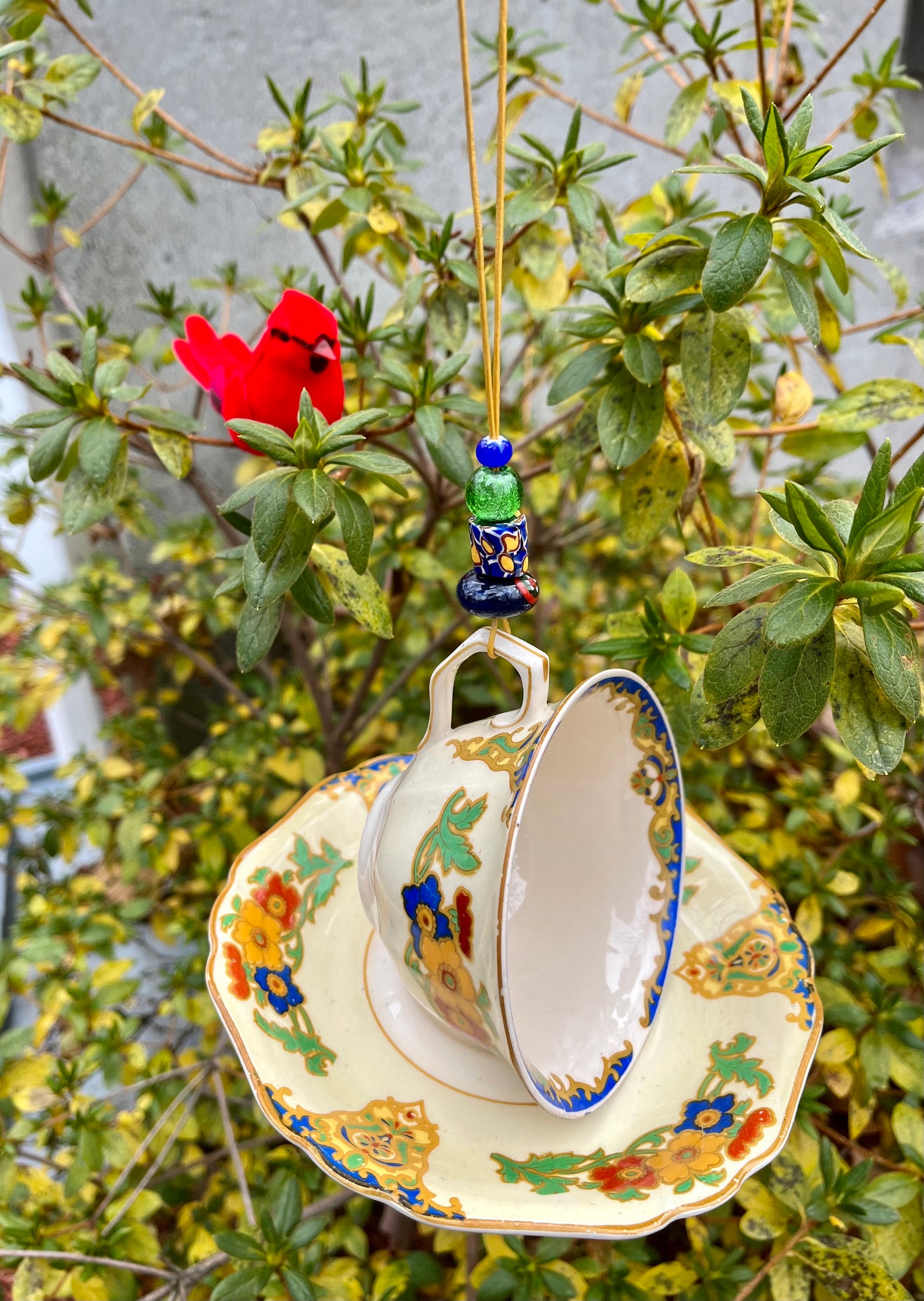 Vintage Tea Cup Bird Feeder Outdoor Bird Feeder Upcycled Etsy