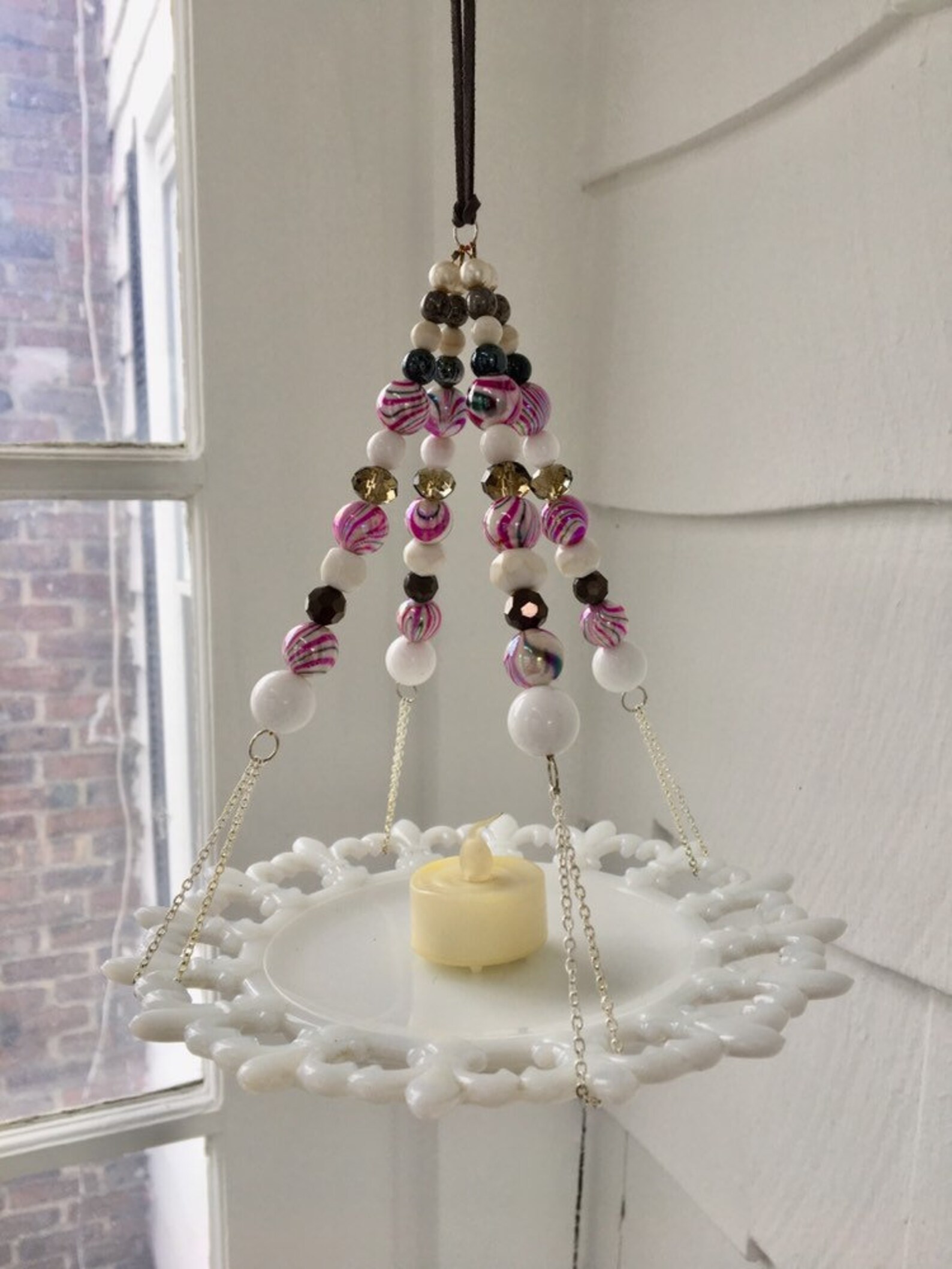 Vintage Glass Plate Bird Feeder Outdoor Garden Decoration Etsy