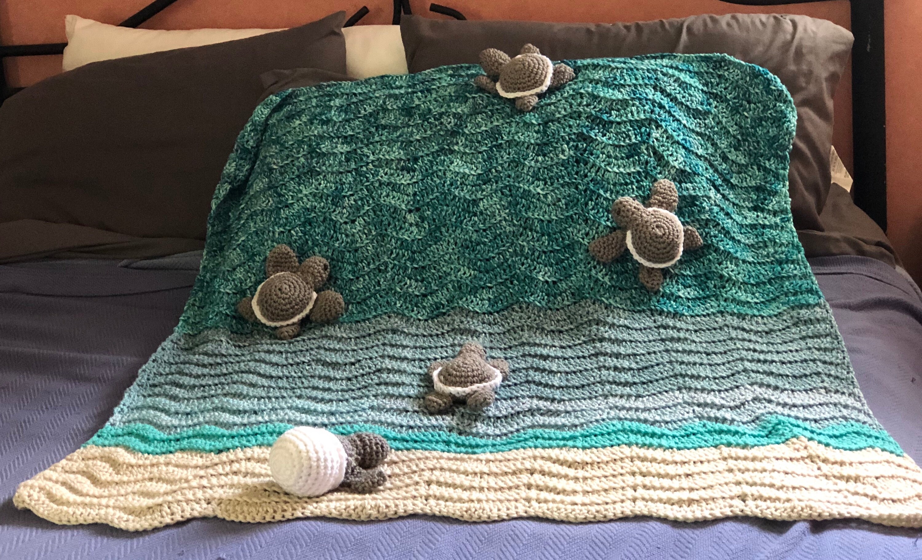 Sea Turtle Blanket Crocheted Multiple Sizes Available Sea Turtle Baby Blanket Sea Turtle Child s Blanket Sea Turtle Twin Size Blanket Etsy Canada