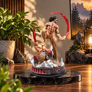 Attack on Titan Eren Yeager-figur, Titan Battle-staty, 29 cm anime-samlarobjekt, manga-display, samlarpresent
