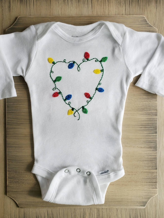 Merry Christmas - Baby tree lights body suit Il_570xn