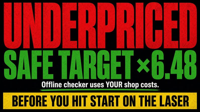 Laser CNC Pricing Rule Checker — Catch Underpriced Quotes Before You Cut image 2