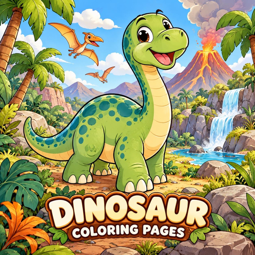 Dinosaur Coloring Pages for Kids, 30 Printable Dino Coloring Sheets ...