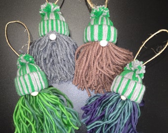 Gnome Ornaments Slytherin House Colors