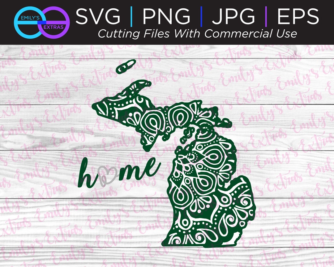 Michigan Mandala SVG File Silhouette Cut Files Cricut Cut - Etsy