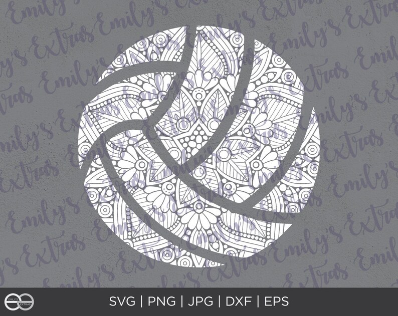 Download Volleyball Mandala File Volleyball Zentangle Volleyball ...