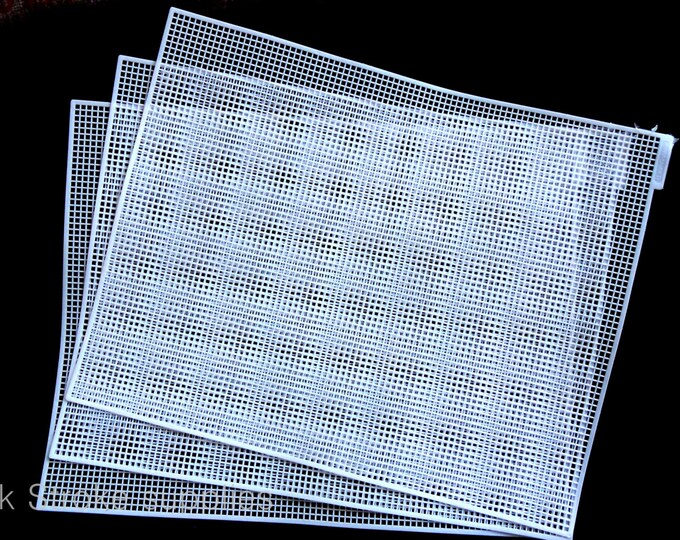 Plastic Canvas. Soft. Plastic Mesh Canvas Sheet. 12.50 X 10 White