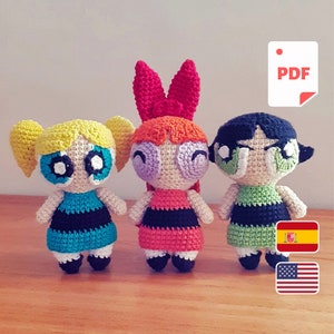 Powerpuff Girls - Amigurumi Patterns Set x3 PDF - ENG & SPA