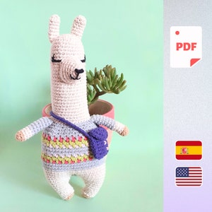 Llama Amigurumi - PDF Pattern - SPA & ENG